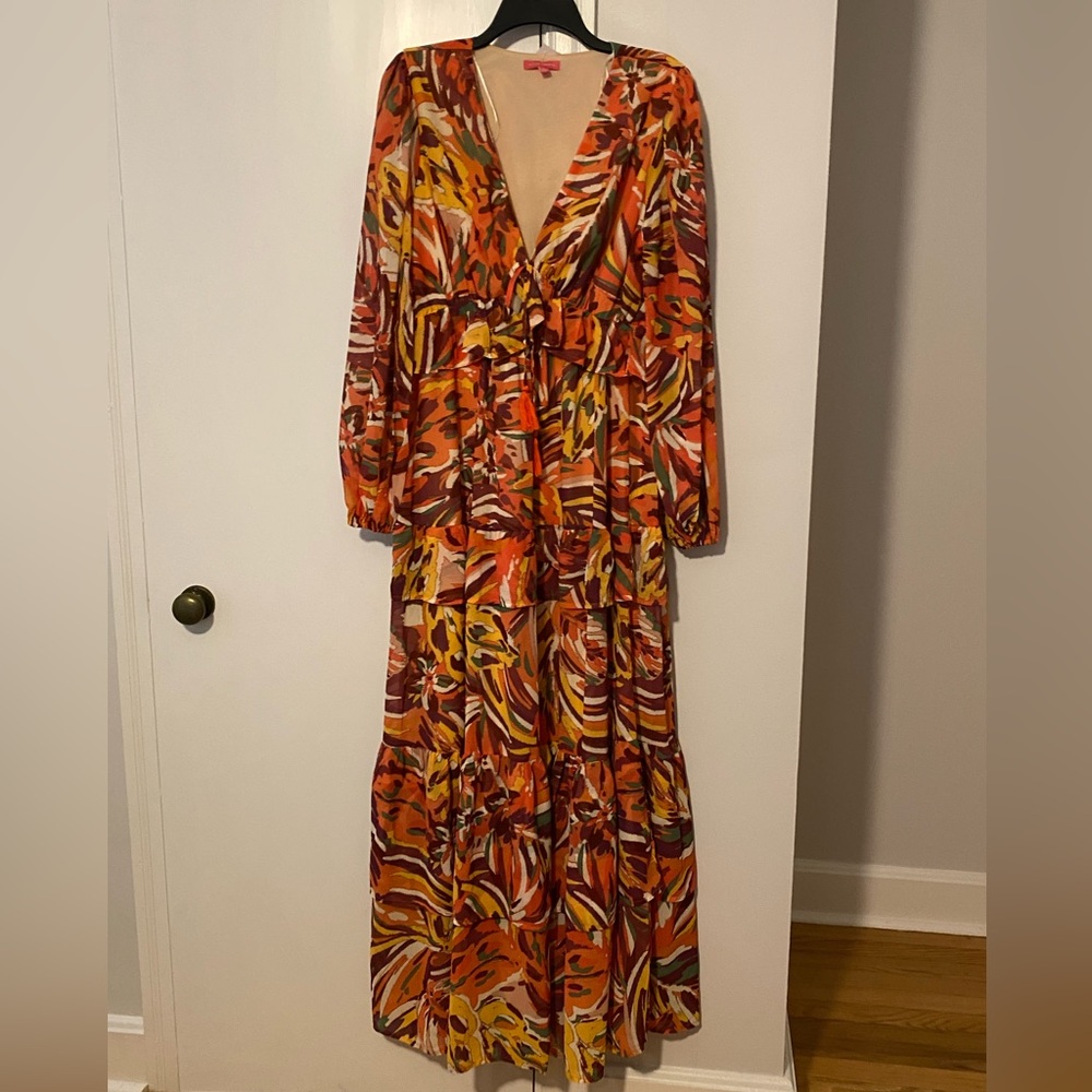 Flying Tomato Multicolor Long Sleeve Maxi Dress